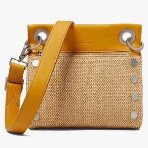 Hammitt Tony small chanterelle raffia purse NWT